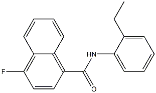 N-(2-ethylphenyl)-4-fluoronaphthalene-1-carboxamide 化学構造式