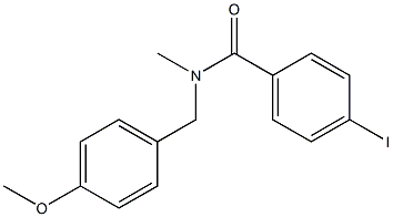 4-iodo-N-[(4-methoxyphenyl)methyl]-N-methylbenzamide Struktur