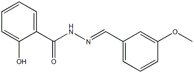 2-hydroxy-N-[(E)-(3-methoxyphenyl)methylideneamino]benzamide Structure