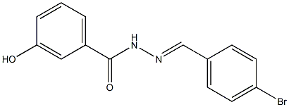 N-[(E)-(4-bromophenyl)methylideneamino]-3-hydroxybenzamide 结构式