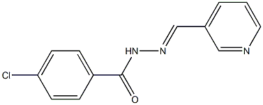4-chloro-N-[(E)-pyridin-3-ylmethylideneamino]benzamide Structure