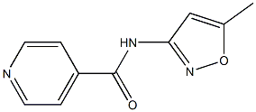 N-(5-methyl-1,2-oxazol-3-yl)pyridine-4-carboxamide,,结构式