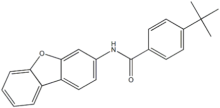 4-tert-butyl-N-dibenzofuran-3-ylbenzamide Struktur