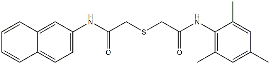  N-naphthalen-2-yl-2-[2-oxo-2-(2,4,6-trimethylanilino)ethyl]sulfanylacetamide