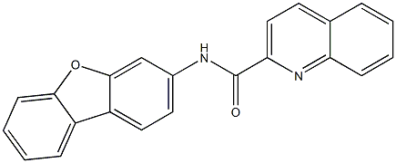 N-dibenzofuran-3-ylquinoline-2-carboxamide 化学構造式