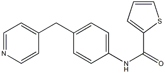 N-[4-(pyridin-4-ylmethyl)phenyl]thiophene-2-carboxamide 化学構造式