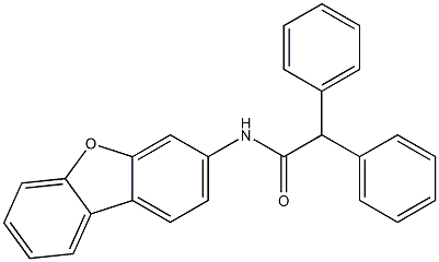 N-dibenzofuran-3-yl-2,2-diphenylacetamide 化学構造式