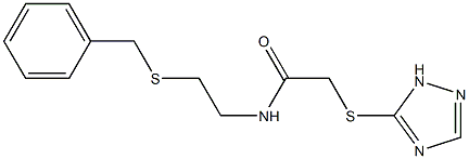 N-(2-benzylsulfanylethyl)-2-(1H-1,2,4-triazol-5-ylsulfanyl)acetamide 结构式