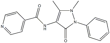 N-(1,5-dimethyl-3-oxo-2-phenylpyrazol-4-yl)pyridine-4-carboxamide Structure