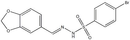 N-[(E)-1,3-benzodioxol-5-ylmethylideneamino]-4-bromobenzenesulfonamide Struktur