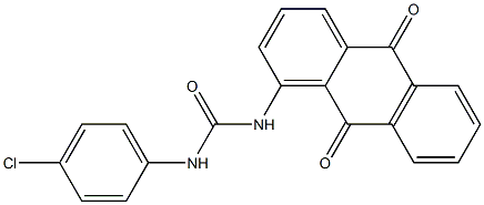 1-(4-chlorophenyl)-3-(9,10-dioxoanthracen-1-yl)urea Struktur