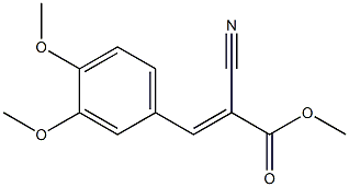 methyl (E)-2-cyano-3-(3,4-dimethoxyphenyl)prop-2-enoate 结构式