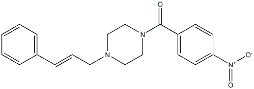 (4-nitrophenyl)-[4-[(E)-3-phenylprop-2-enyl]piperazin-1-yl]methanone 化学構造式