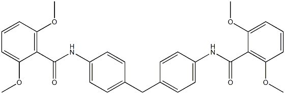 N-[4-[[4-[(2,6-dimethoxybenzoyl)amino]phenyl]methyl]phenyl]-2,6-dimethoxybenzamide Structure