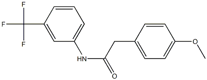 2-(4-methoxyphenyl)-N-[3-(trifluoromethyl)phenyl]acetamide 化学構造式