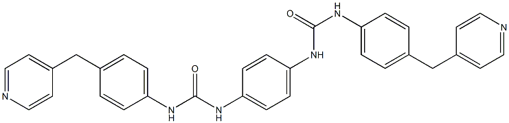 1-[4-(pyridin-4-ylmethyl)phenyl]-3-[4-[[4-(pyridin-4-ylmethyl)phenyl]carbamoylamino]phenyl]urea Structure