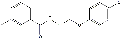 N-[2-(4-chlorophenoxy)ethyl]-3-methylbenzamide 化学構造式