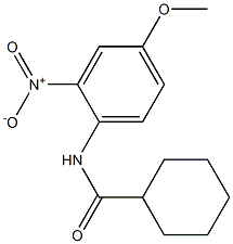 N-(4-methoxy-2-nitrophenyl)cyclohexanecarboxamide 化学構造式