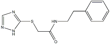 N-(2-phenylethyl)-2-(1H-1,2,4-triazol-5-ylsulfanyl)acetamide 结构式