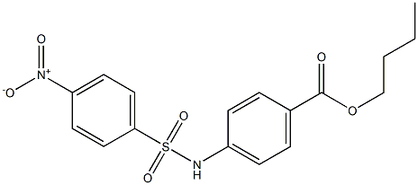 butyl 4-[(4-nitrophenyl)sulfonylamino]benzoate Struktur