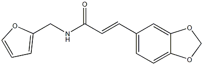 (E)-3-(1,3-benzodioxol-5-yl)-N-(furan-2-ylmethyl)prop-2-enamide Struktur