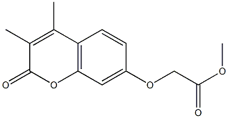 methyl 2-(3,4-dimethyl-2-oxochromen-7-yl)oxyacetate Struktur