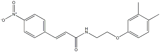 (E)-N-[2-(3,4-dimethylphenoxy)ethyl]-3-(4-nitrophenyl)prop-2-enamide Struktur