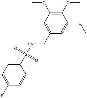 4-fluoro-N-[(3,4,5-trimethoxyphenyl)methyl]benzenesulfonamide