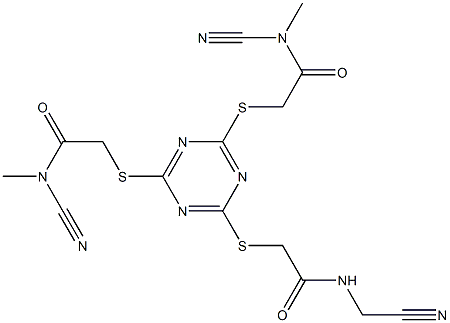  2-[[4,6-bis[[2-(cyanomethylamino)-2-oxoethyl]sulfanyl]-1,3,5-triazin-2-yl]sulfanyl]-N-(cyanomethyl)acetamide