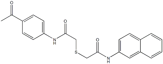  N-(4-acetylphenyl)-2-[2-(naphthalen-2-ylamino)-2-oxoethyl]sulfanylacetamide