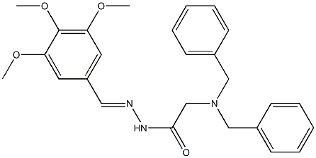2-(dibenzylamino)-N-[(E)-(3,4,5-trimethoxyphenyl)methylideneamino]acetamide Structure