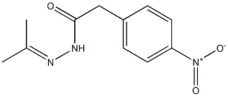 2-(4-nitrophenyl)-N-(propan-2-ylideneamino)acetamide 结构式