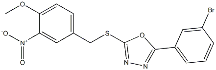  2-(3-bromophenyl)-5-[(4-methoxy-3-nitrophenyl)methylsulfanyl]-1,3,4-oxadiazole