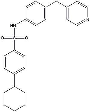 4-cyclohexyl-N-[4-(pyridin-4-ylmethyl)phenyl]benzenesulfonamide|