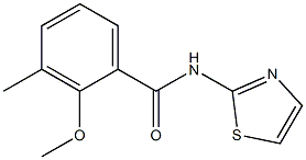2-methoxy-3-methyl-N-(1,3-thiazol-2-yl)benzamide Structure