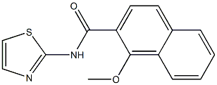 1-methoxy-N-(1,3-thiazol-2-yl)naphthalene-2-carboxamide,,结构式