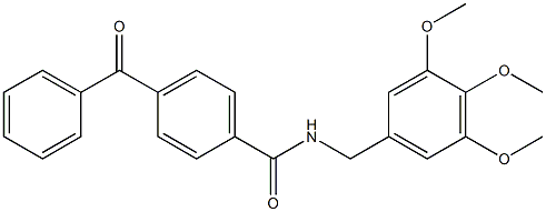 4-benzoyl-N-[(3,4,5-trimethoxyphenyl)methyl]benzamide Structure