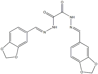 N,N'-bis[(E)-1,3-benzodioxol-5-ylmethylideneamino]oxamide Structure