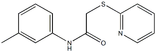N-(3-methylphenyl)-2-pyridin-2-ylsulfanylacetamide Structure