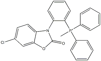 (6-chloro-2-oxo-1,3-benzoxazol-3-yl)methyl-triphenylphosphanium Struktur