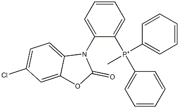 (6-chloro-2-oxo-1,3-benzoxazol-3-yl)methyl-triphenylphosphanium,,结构式