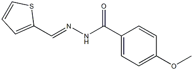 4-methoxy-N-[(E)-thiophen-2-ylmethylideneamino]benzamide Struktur