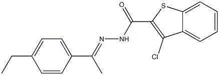 3-chloro-N-[(E)-1-(4-ethylphenyl)ethylideneamino]-1-benzothiophene-2-carboxamide Structure