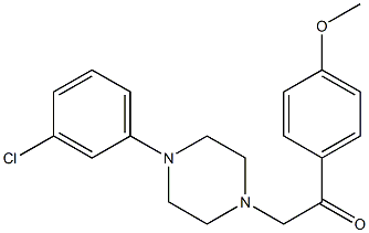 1-[4-(3-chlorophenyl)piperazin-1-yl]-2-(4-methoxyphenyl)ethanone Structure