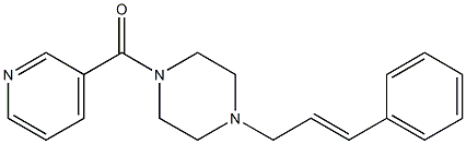 [4-[(E)-3-phenylprop-2-enyl]piperazin-1-yl]-pyridin-3-ylmethanone,,结构式