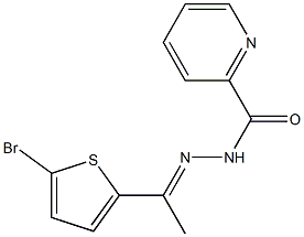 N-[(E)-1-(5-bromothiophen-2-yl)ethylideneamino]pyridine-2-carboxamide Struktur