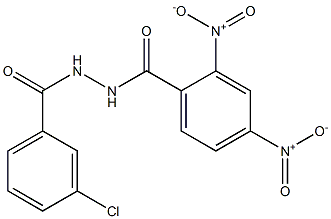 N'-(3-chlorobenzoyl)-2,4-dinitrobenzohydrazide 化学構造式