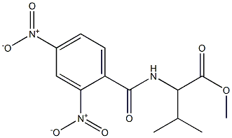 methyl 2-[(2,4-dinitrobenzoyl)amino]-3-methylbutanoate Struktur