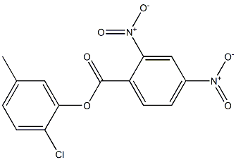 (2-chloro-5-methylphenyl) 2,4-dinitrobenzoate Struktur