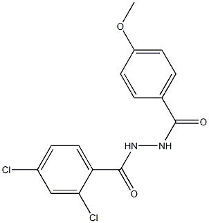 2,4-dichloro-N'-(4-methoxybenzoyl)benzohydrazide 化学構造式